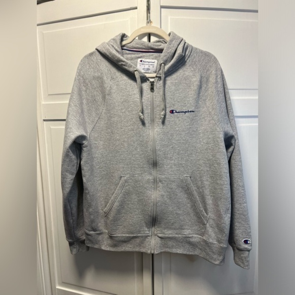 Champion Women’s Power-blend Sweatshirt Zip-Front With Hoodie Size Large